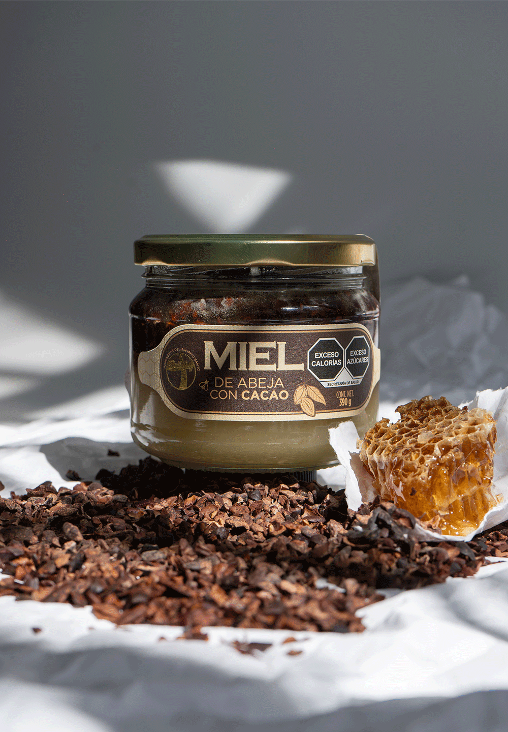 MIEL DE MEZQUITE CON CACAO TOSTADO