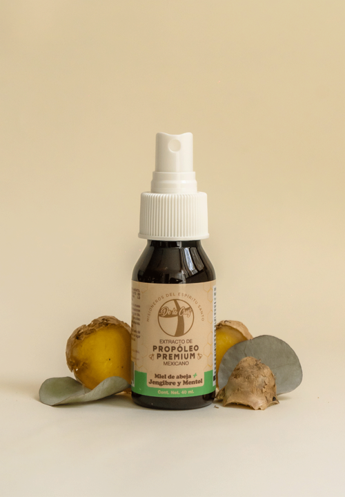 PROPOLIO EN SPRAY CON GENGIBRE MENTA Y MIEL